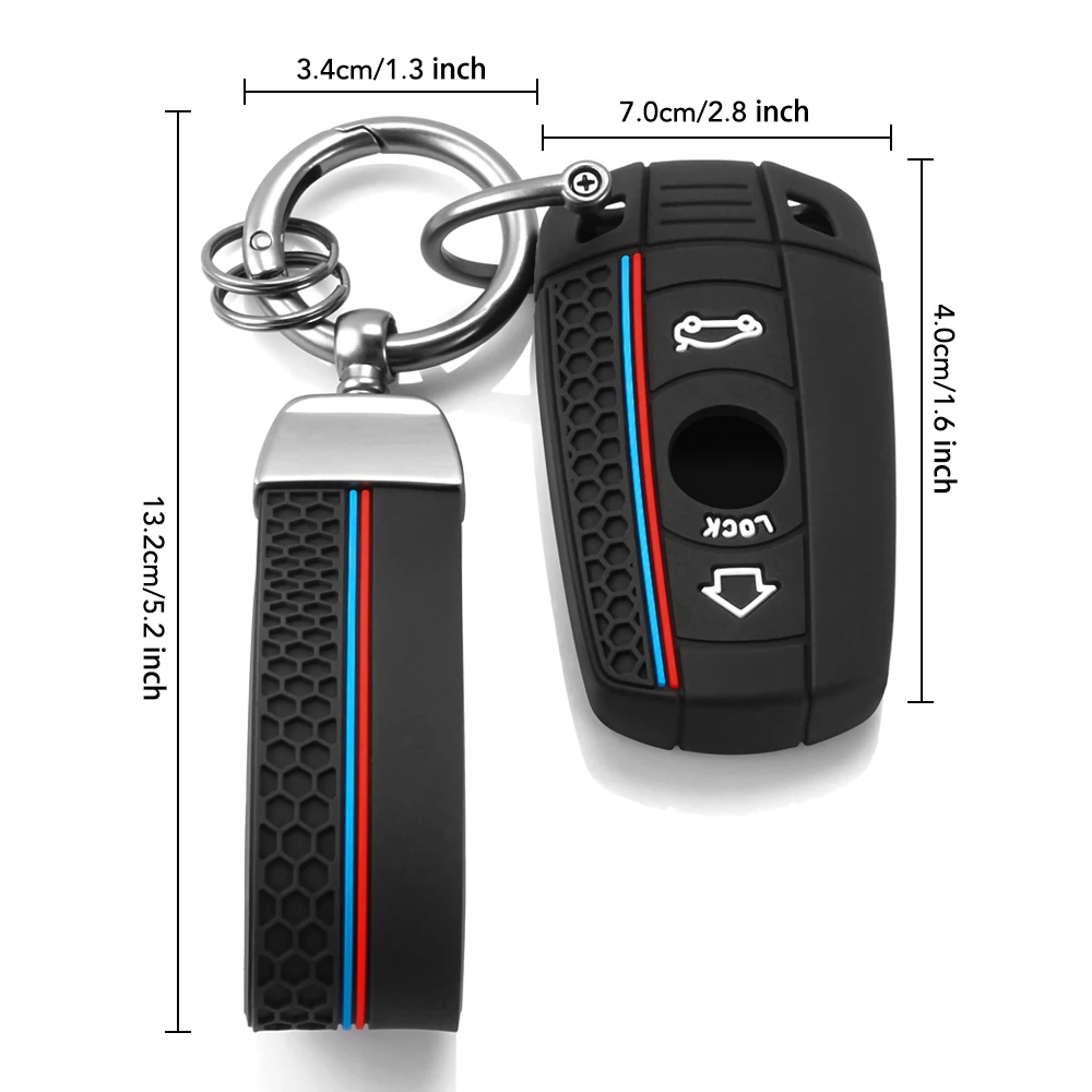 Silicone Shell Fob for BMW X5 E53 X3 F83 E46 E39 E38 E60 E63 E61 E64 Series 3 5 7 330i Z3 Z4 E85 E86 M5 325i Car Key Case Cover