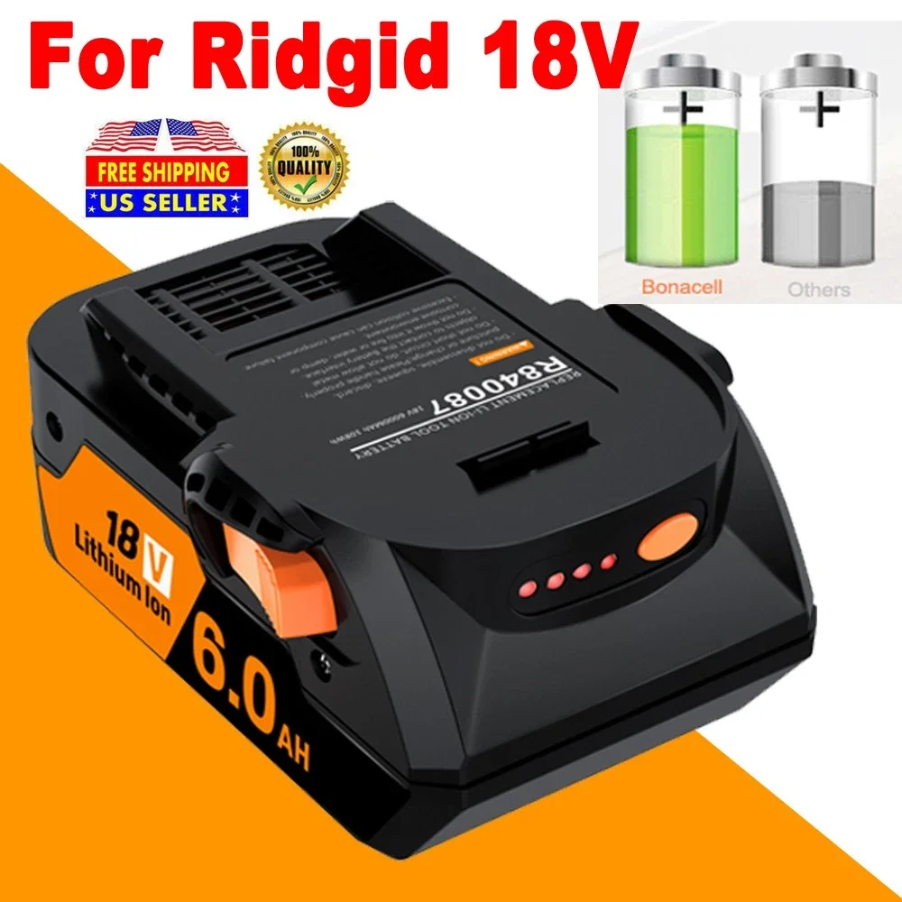 6000mAh 18V Li-Ionen-Akku für RIDGID R840087 R840083 AC840085 Serie Akku-Werkzeugzubehör