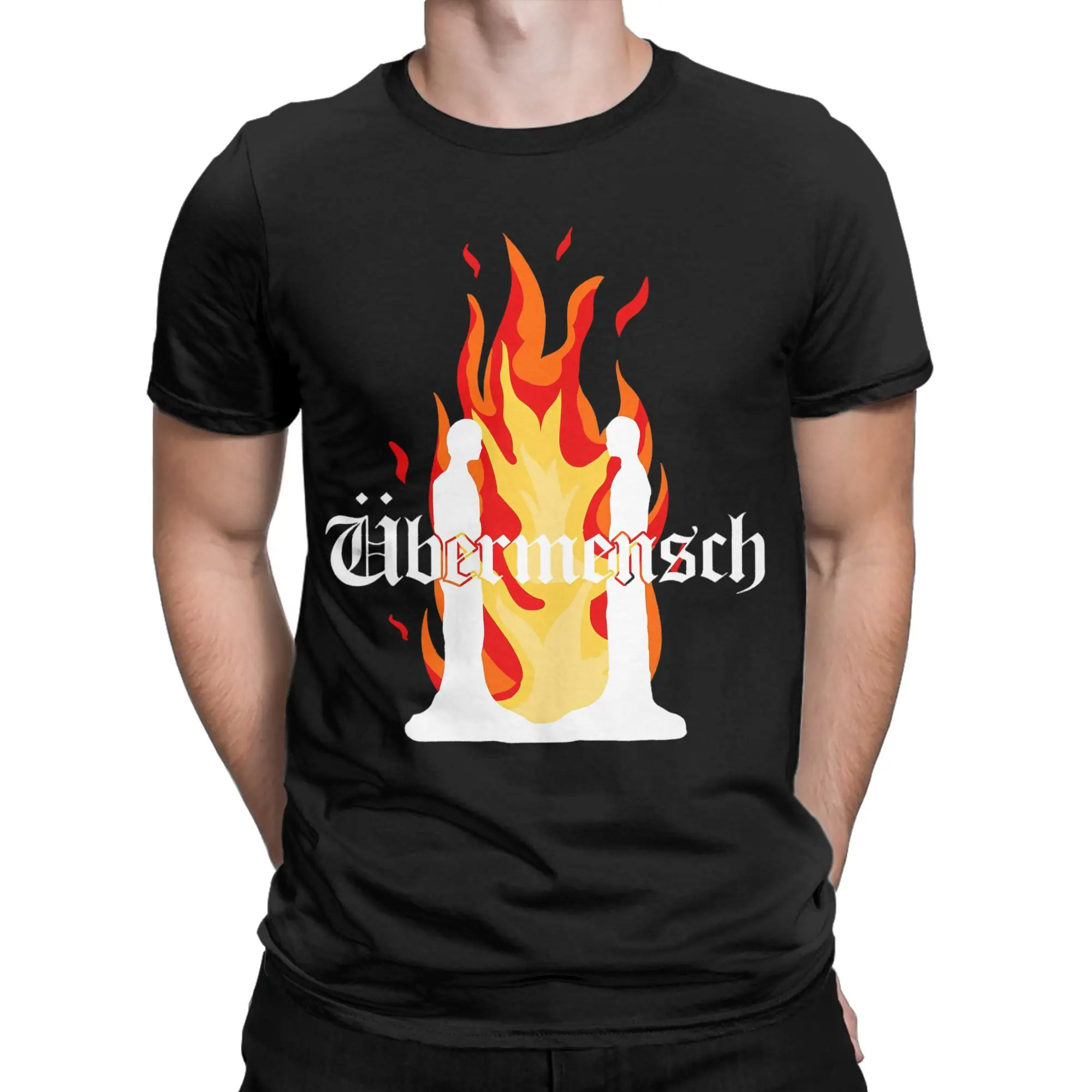 Ubermensch Gdragon World Tour 2025 تي شيرت رجالي من القطن الخالص تي شيرت تقليدي برقبة دائرية تي شيرت بأكمام قصيرة 4XL 5XL