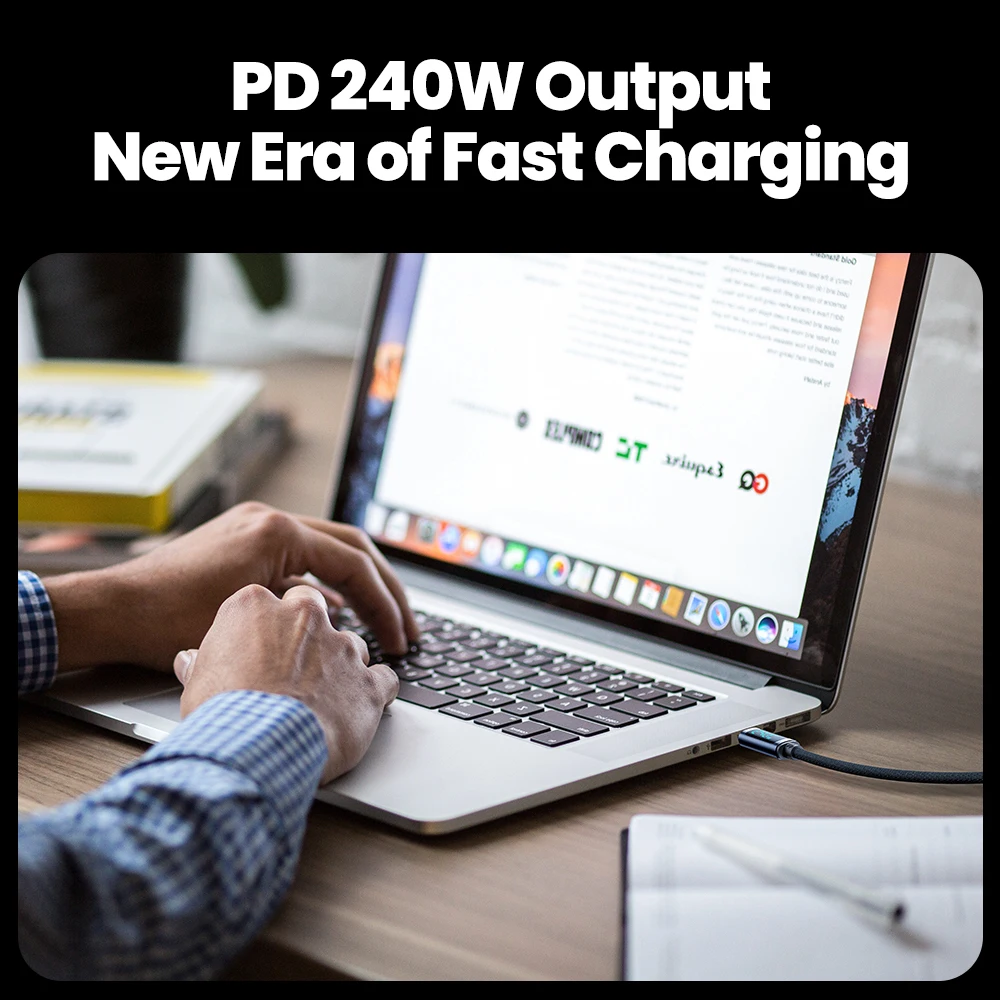 Toocki 240 واط USB C إلى USB C كابل PD 3.1 شحن سريع LED عرض نوع C كابل بيانات لماك بوك آيفون 16 15 برو ماكس سامسونج S24