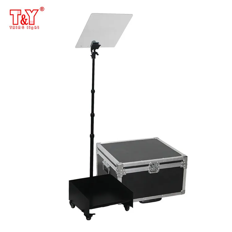 Beam splitter mirror speech presidential teleprompter with carrying case