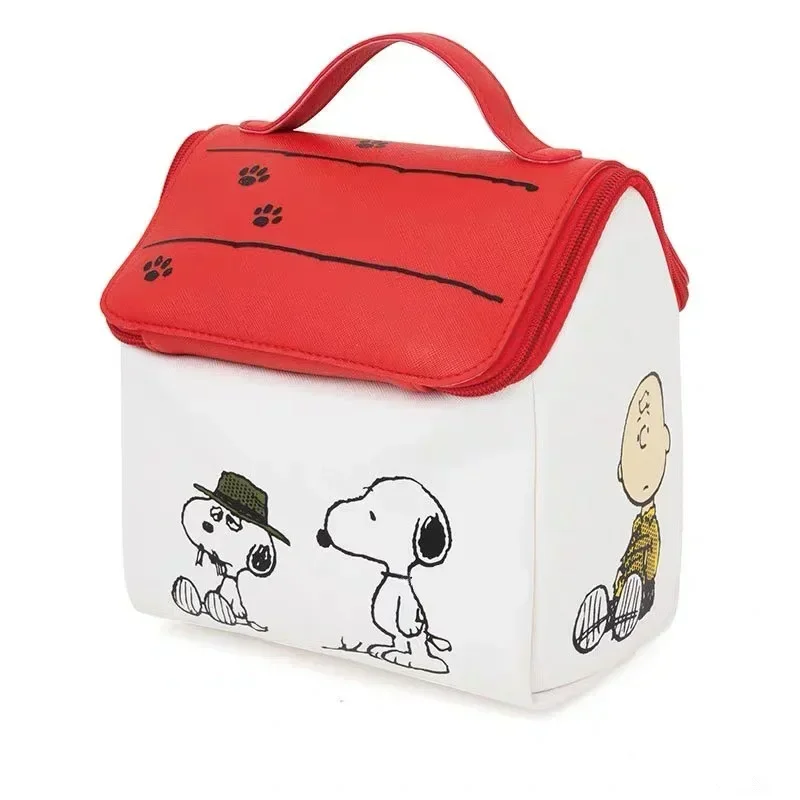 snoopy New Handbag Girl Makeup Bag Travel PU Storage Bag Large Capacity Toilet cosmetic Bag