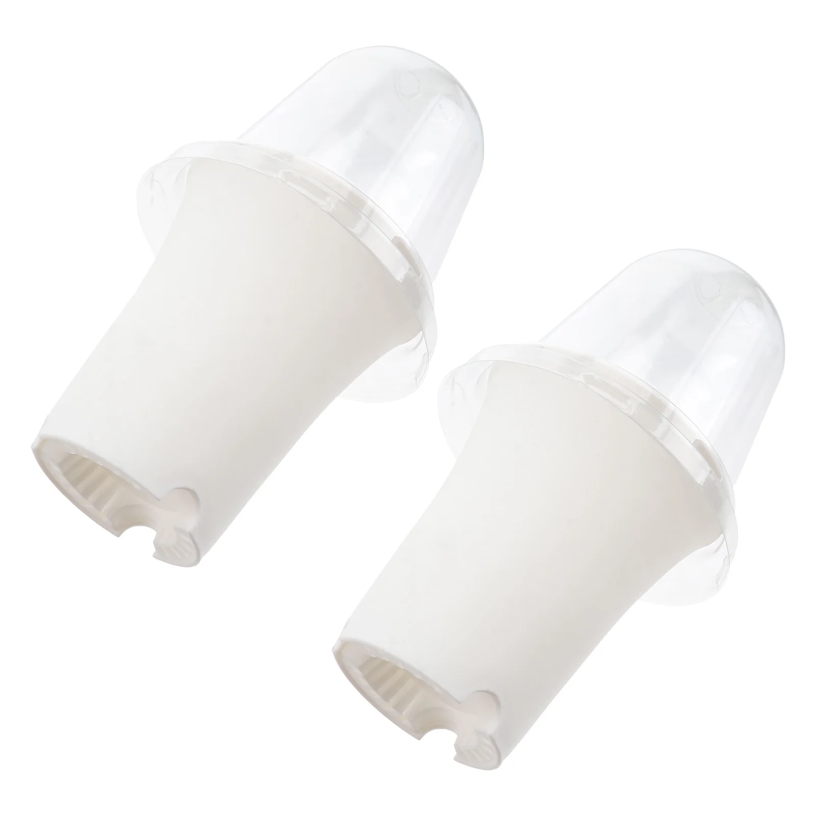 

2 Pcs White Mini Plastic Flower Pot Set with Lid for Succulents Durable Planting Container Garden Yard Planter