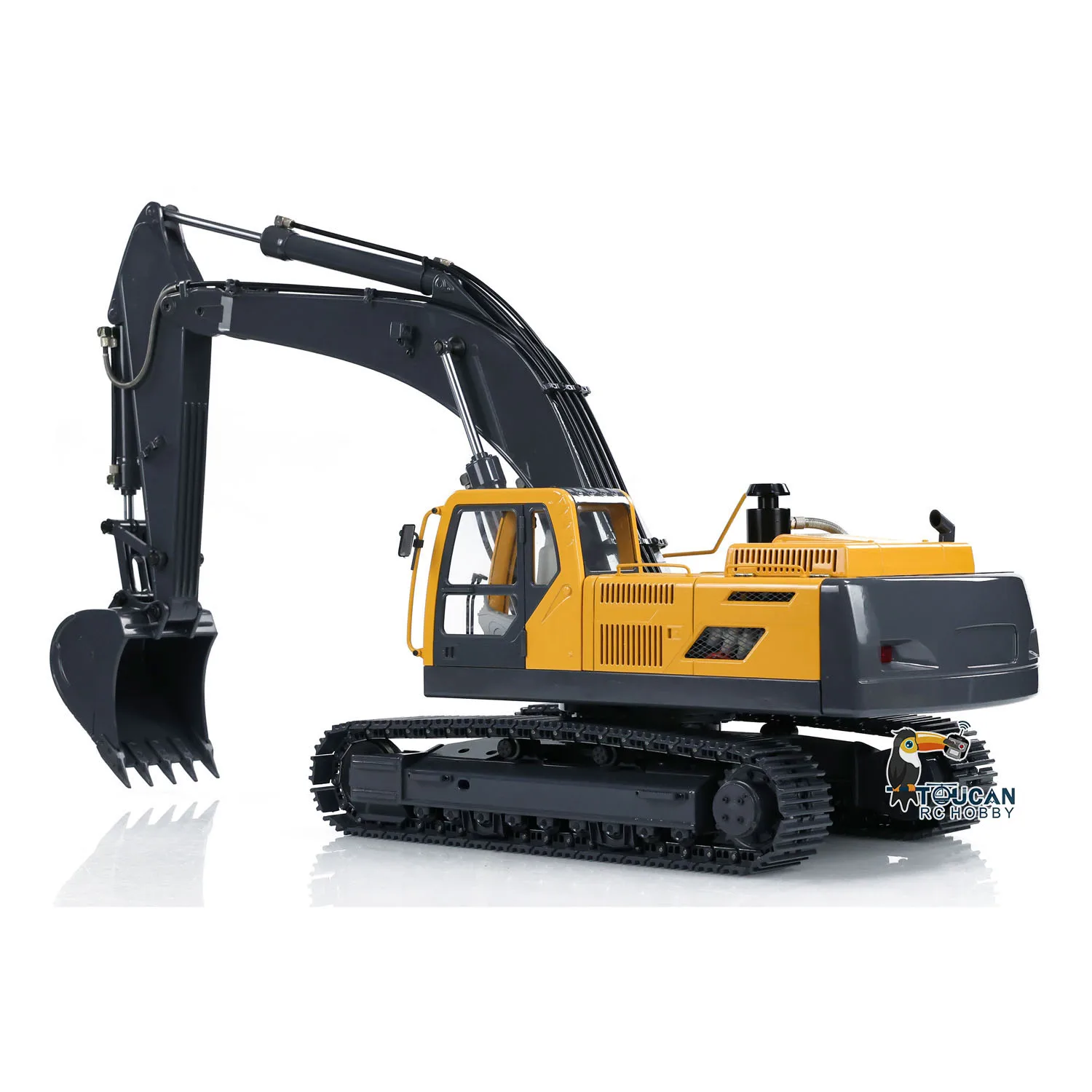 JDM V2 360L RC Earth Digger 1/14 Metal Hydraulic Excavator JDM 106 Remote Control Truck Assembled Model I6S Radio RC Toy TH18487