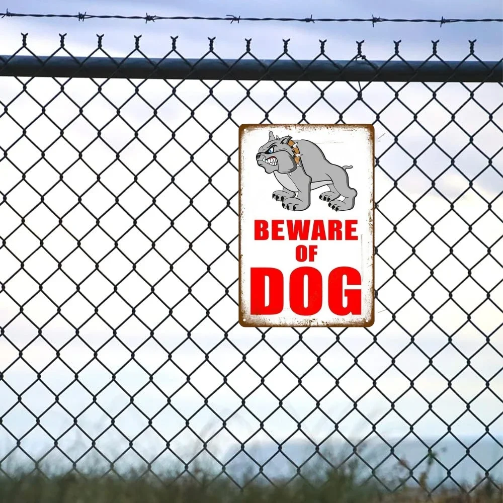 Warning Danger Metal Aluminum Signs Beware Of The Dog Cat Poster Vintage Wall Plaque Courtyard Garden Bar House Man Cave Decor