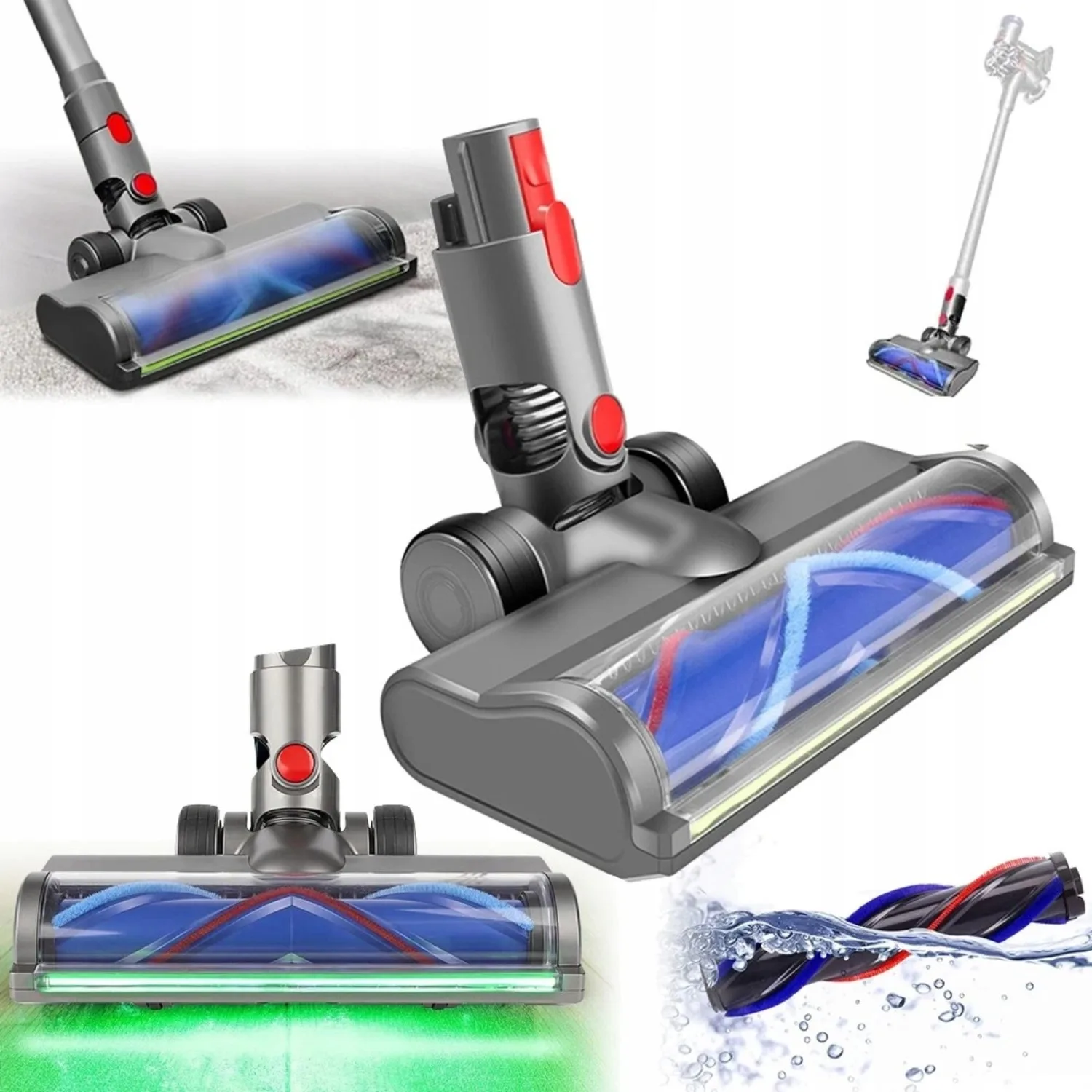 Vakuum-Staubdetektionsleuchte Kompatibel mit Dyson V7 V8 V10 V11 V15 Kabellosen Staubsaugern, LED Versteckte Schmutzdetektionslampe Upgrade-Ersatzzubehör für Tierhaare, Teppiche, Hartböden und