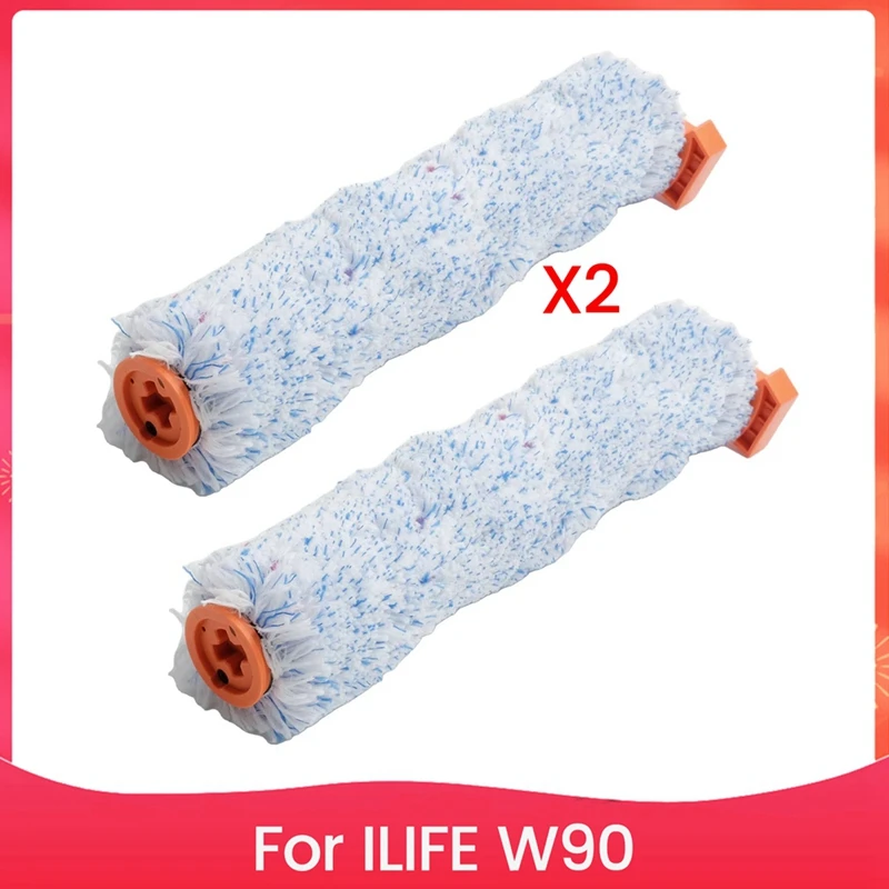 

2 шт. роликовая щетка для ILIFE W90, беспроводная беспроводная швабра для сухой уборки, умная швабра для мытья, аксессуары для пылесоса