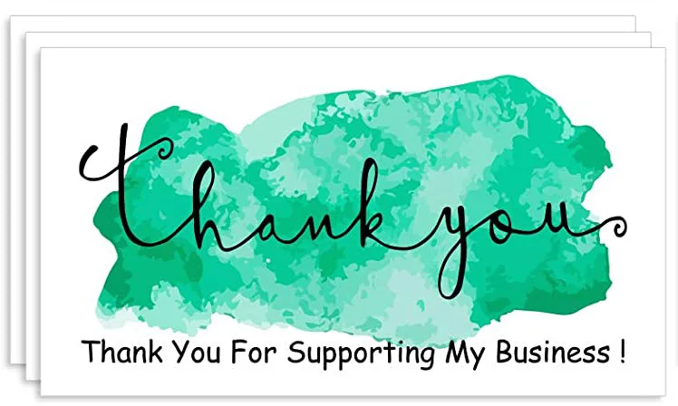 10-50Pcs/pack Thank You For Supporting My Small Business Cards Paper Gift Decoration Label Custom Write Your Goods Follow Card