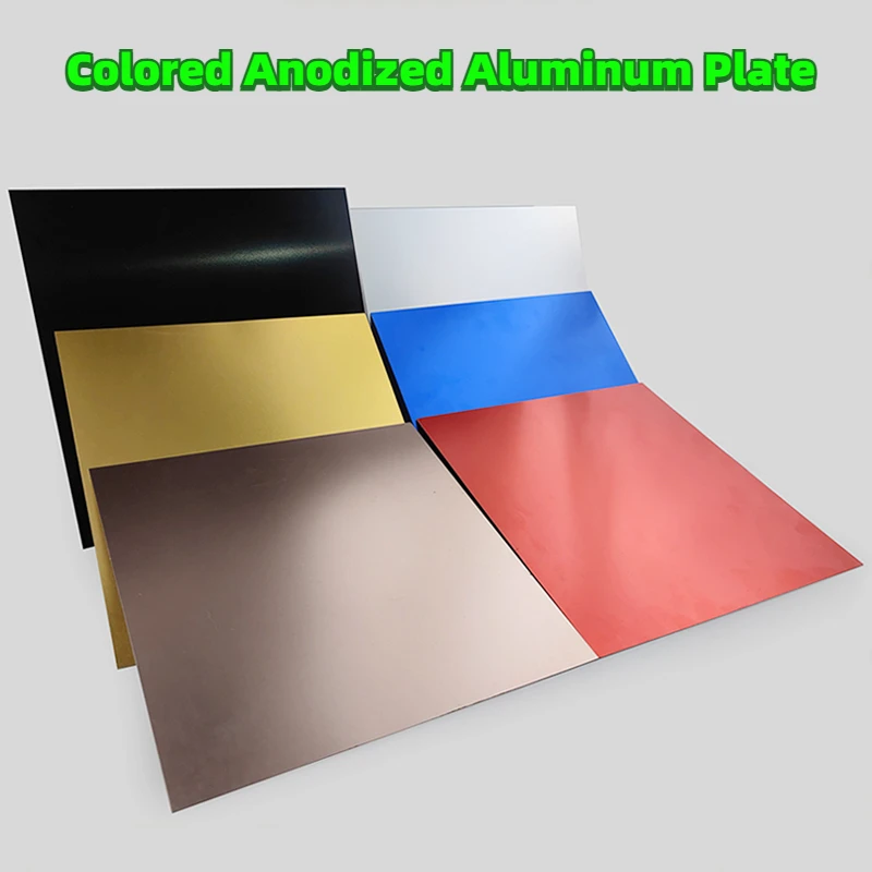 1-5Pcs Colored Anodized Aluminum Plate 100x100/200x200/200x300/300x300mm 5052 Aluminum Alloy Sheet Thick 0.5/0.8/1.0/1.5/2.0mm