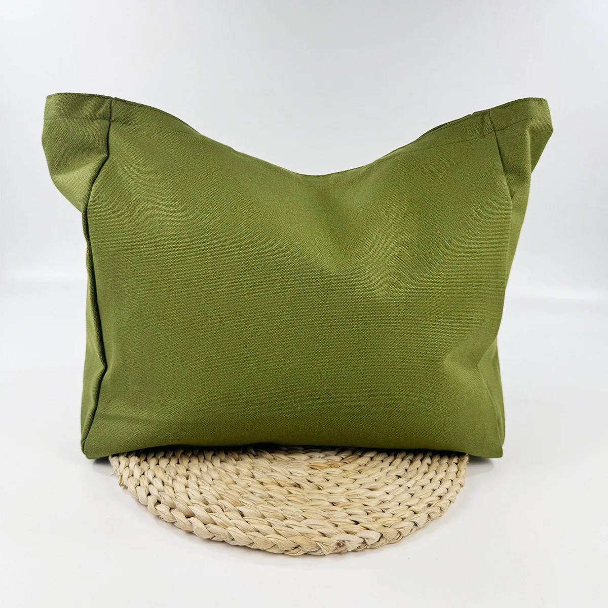 Vintage Style Jaguars Printing Army Green Cotton Tote Bags Street Fashion Women Shoulder Canvas Bag Reusable Shopping Bags
