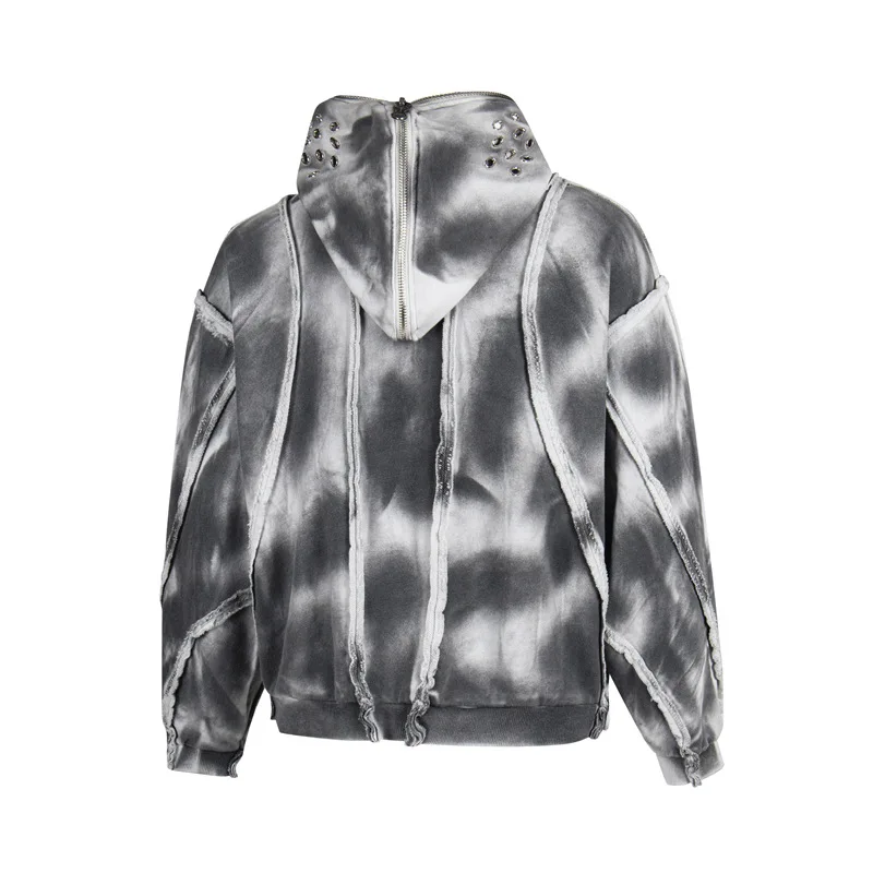 سترة بغطاء للرأس من Thug Club 2026 جديدة على طراز أرض القفار مغسولة بلمسة نهائية مريحة من الصوف بسحاب عصرية #4