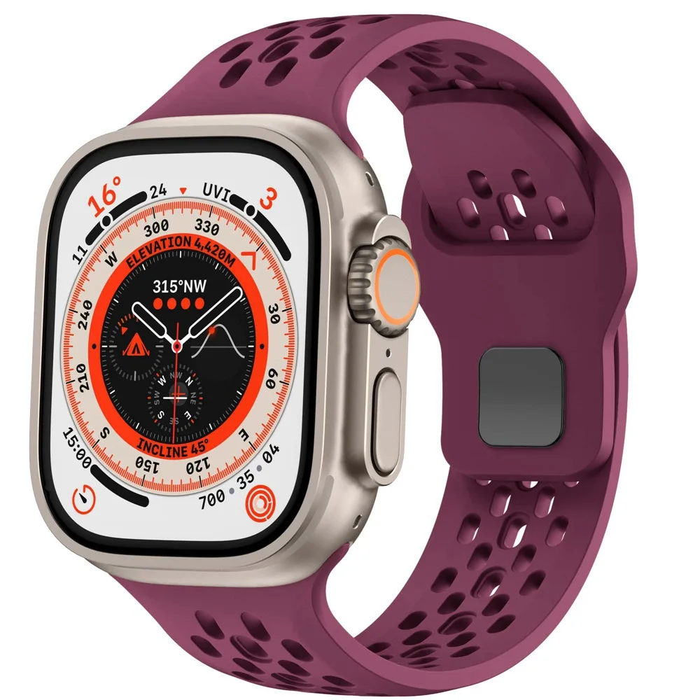 Atmungsaktives Silikonarmband für Apple Watch 49mm 46mm 45mm 44mm 42 41mm Sportarmband iWatch Ultra 12 11 10 9 8 7 6 SE3 Gürtel – Detail 22