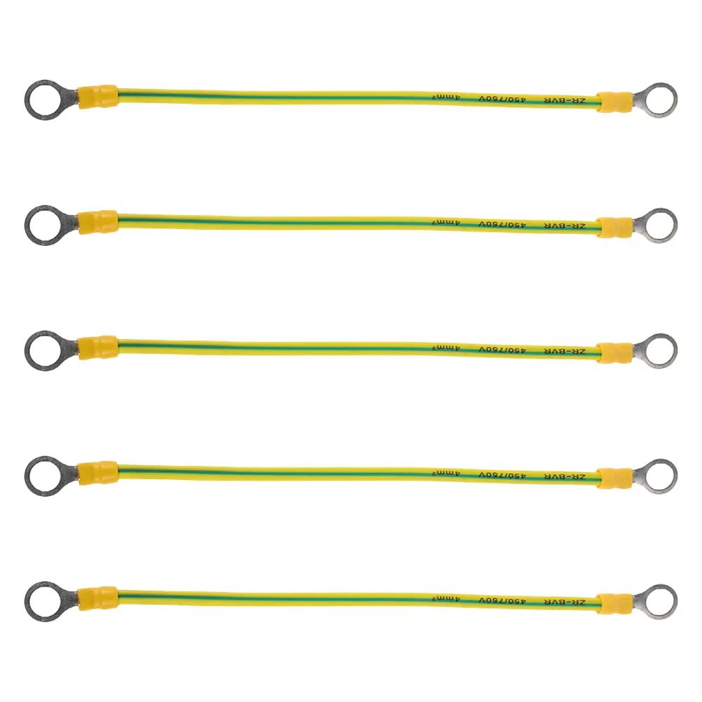 

5pcs Electric Jumper Cables Durable Copper Grounding Straps Automotive Engine Ground Wire Connectors For Cars Vehicle