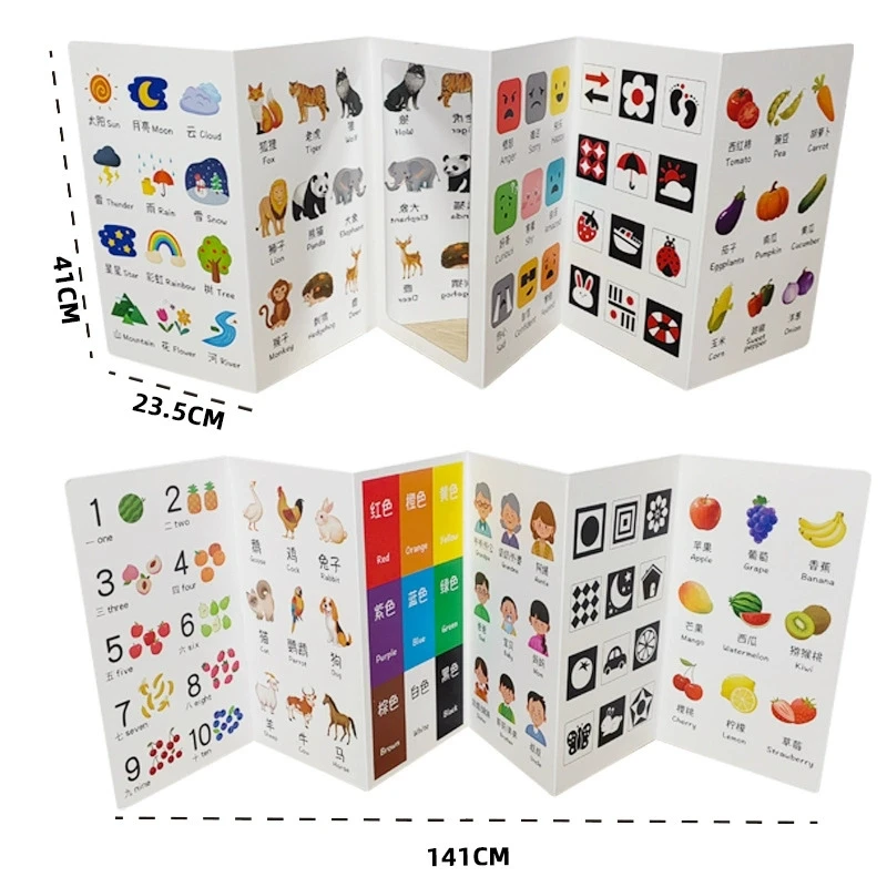 Children's Screen Cognitive Card Early Childhood Education Double sided Digital Animal Card