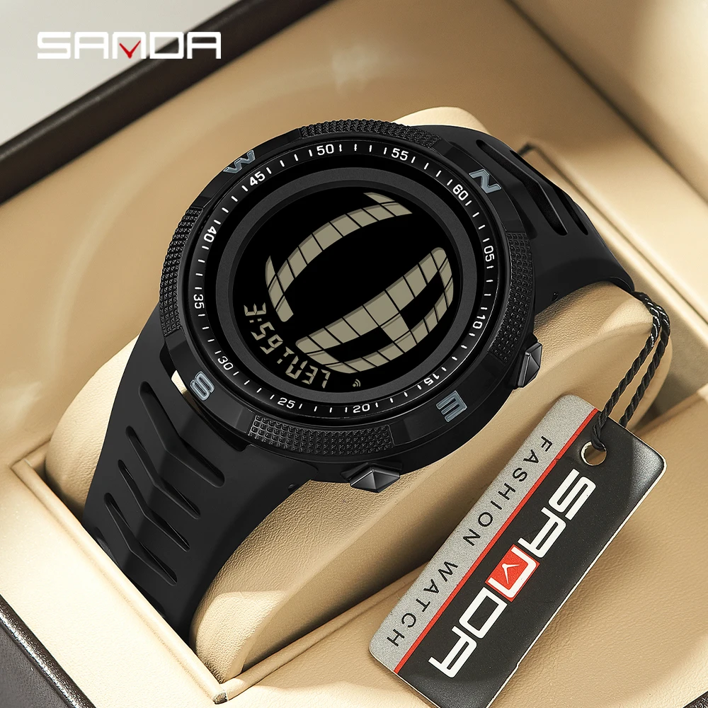 

SANDA 6214 Digital Electronic Watch Night Glow Multi functional Waterproof Electronic Watch for Male and Female Students