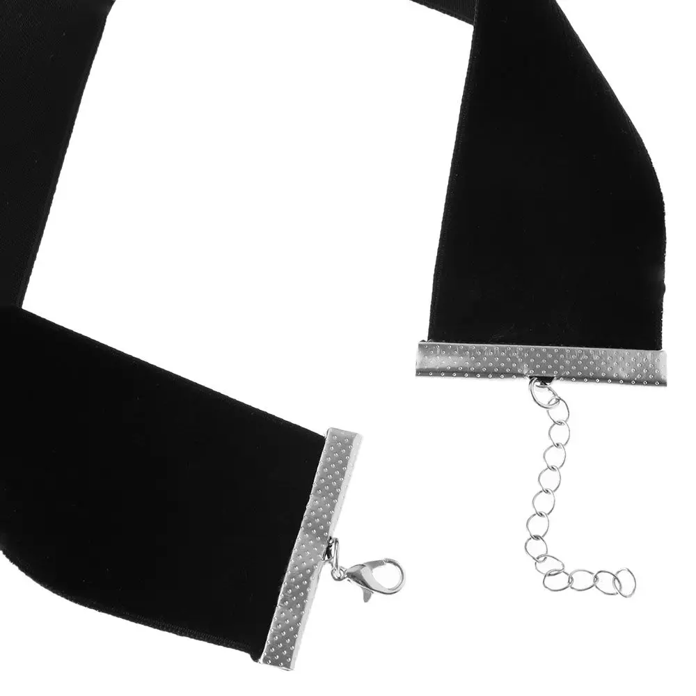 Gothic Black Velvet Choker Necklace 5