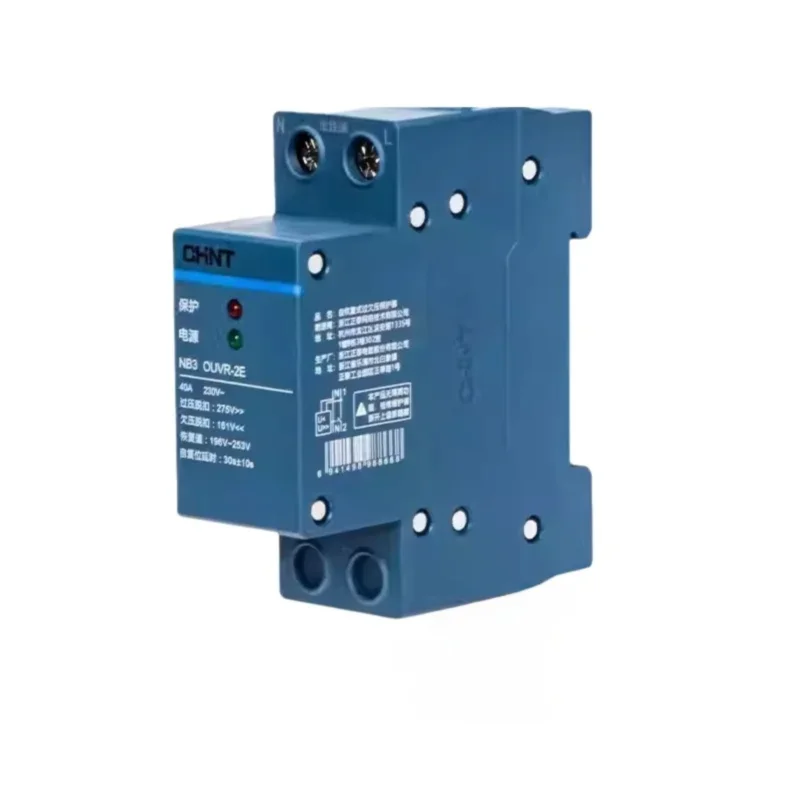 CHINT Self-resetting Over-voltage and Under-voltage Protector NB3OUVR-2E 1P+N Bottom in and Top out Circuit Breaker Air Switch