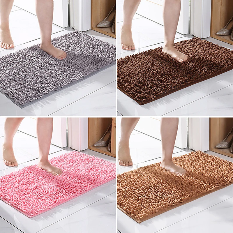 40*60cm Bath Mat Thicken Carpet Rugs Toilet Living Room Door Bathroom Absorbent Foot Floor Mats Anti Slip Mat