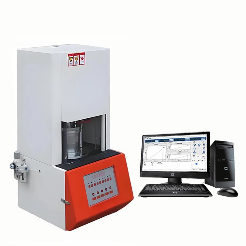 Automatic Programmable Rotorless Rheometer With Flat Die Design for Rubber Property Vulcanization Test ASTM D2084 Standard