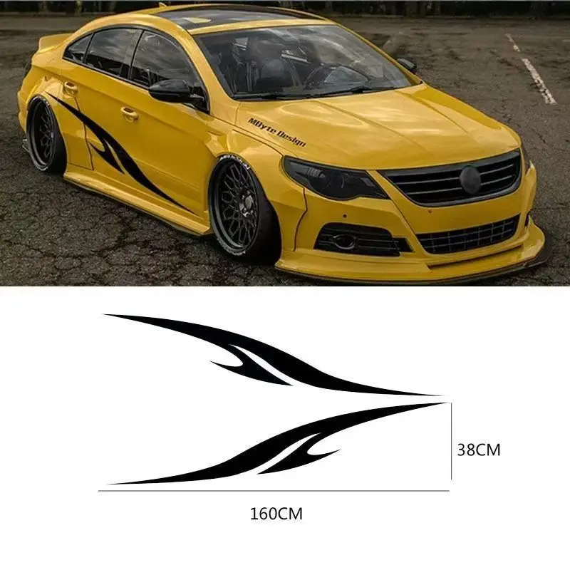 

Racing Sport Stickers, Hot Sale Car Side Skirt Decals, Hollow Pattern DIY Body Styling Vinyl Stickers, Auto Side Stripes