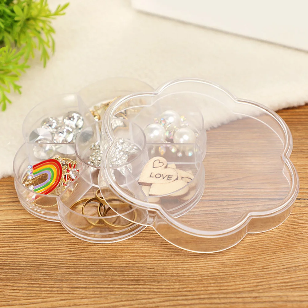 

10Pcs Clear Durable Jewelry Storage Box Small Portable Earring Organizer Holder Beads Container Earrings Organizer