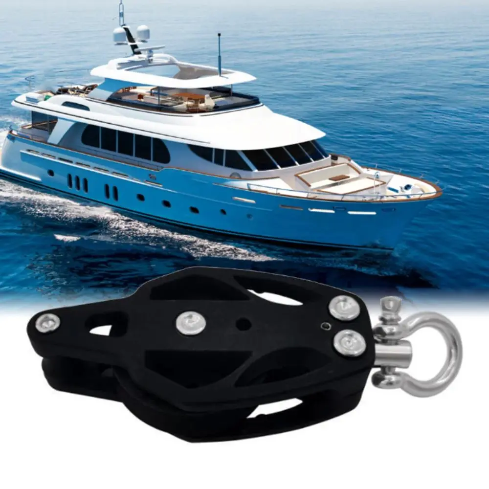 Nylon Stainless Steel Pulley Block Smooth Bearing Efficient Bearing Design Rigging Pulley With Becket 35mm Size Sailing Pulley