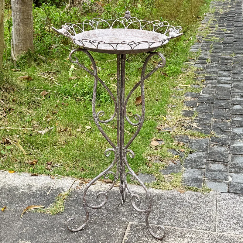 ZML wrought iron old flower stand courtyard balcony shelf outdoor flower pot bracket gardening decoration