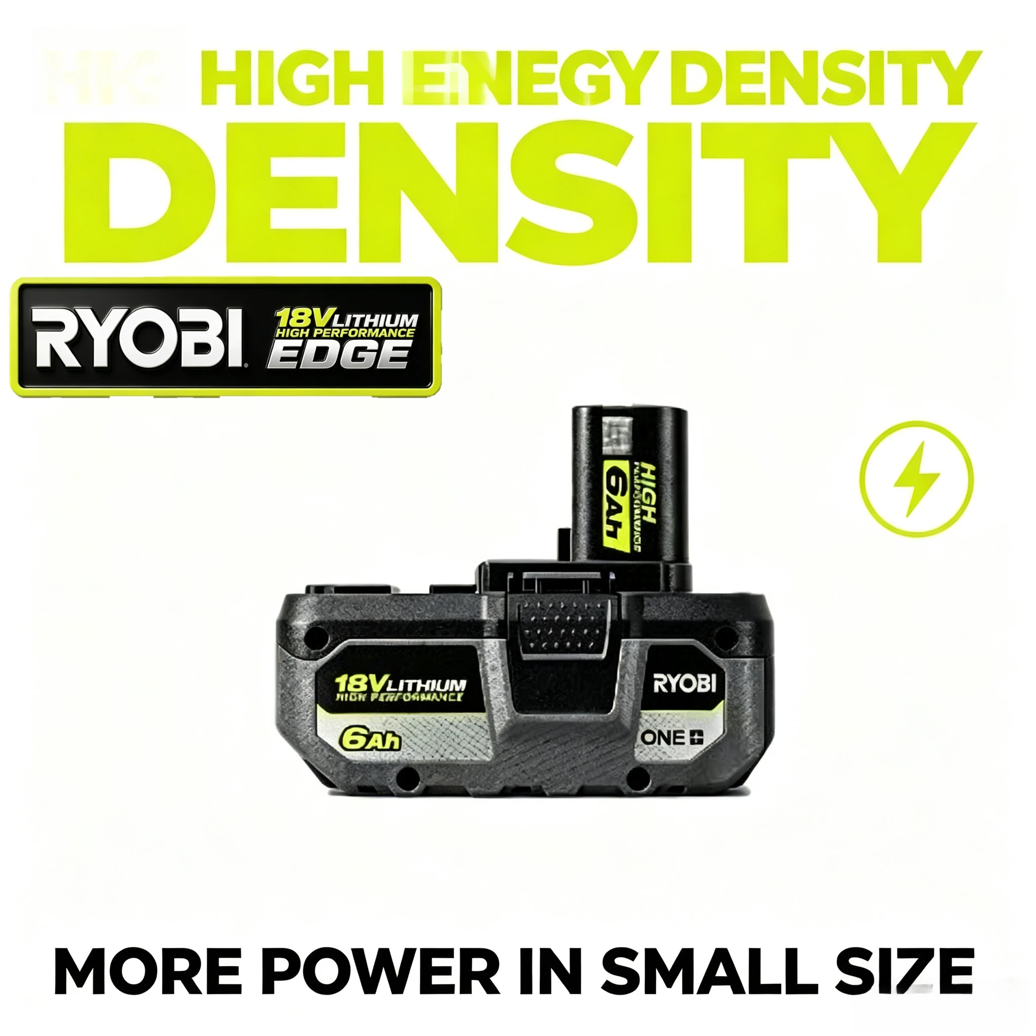 

Original RYOBI 18V 6Ah Battery ONE+ High Performance Lithium Ion Rechargeable Battery for All RYOBI 18V ONE+ Power Tools