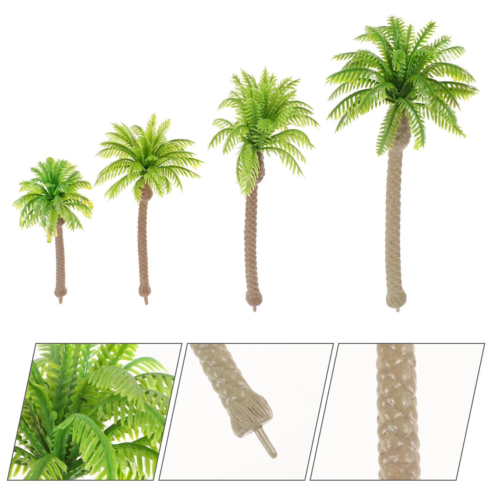 

12 Pcs Landscape Tree Sand Table Coconut Plants Faux Plastic Accessory