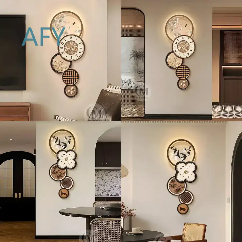Wall Clock for Living Room Bedroom Hallway Entryway TV Background Wall Art Decoration Hanging Clock Painting Modern Home