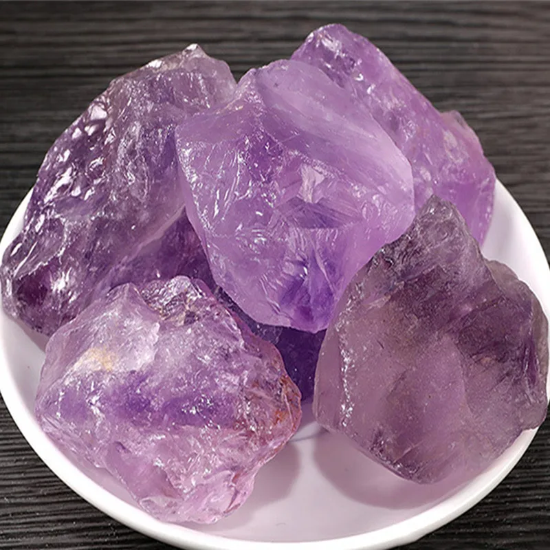 1pc Natural Purple Amethyst Raw Rough Stone Quartz Crystals Rock Healing Reiki Mineral Aquarium Home Room Decoration Fengshui