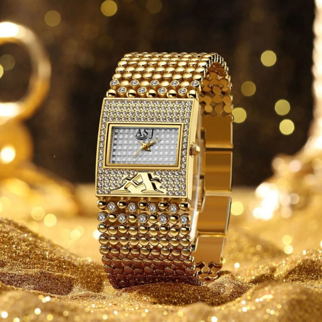 

UTHAI CQ415 Ближневосточные модные женские часы, простой комплект с бриллиантами, кварцевые часы, легкие роскошные часы, подарок, часы для женщин