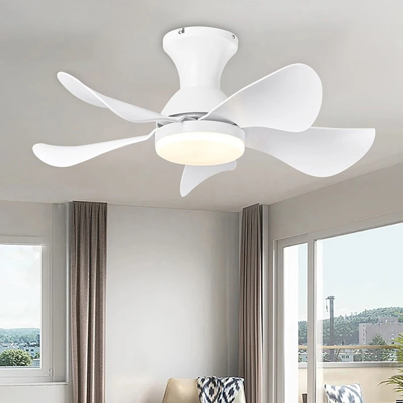 LED Fan Chandelier para Quarto e Sala de Jantar, Luz Elétrica, Sala Ventilador, Ventilador de teto doméstico