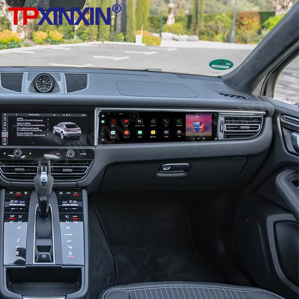 

14-дюймовый автомобильный мультимедийный плеер для Porsche Macan 2018-2025, GPS-навигация, второй пилот, развлечения, пассажирский HD-экран, Carplay Android