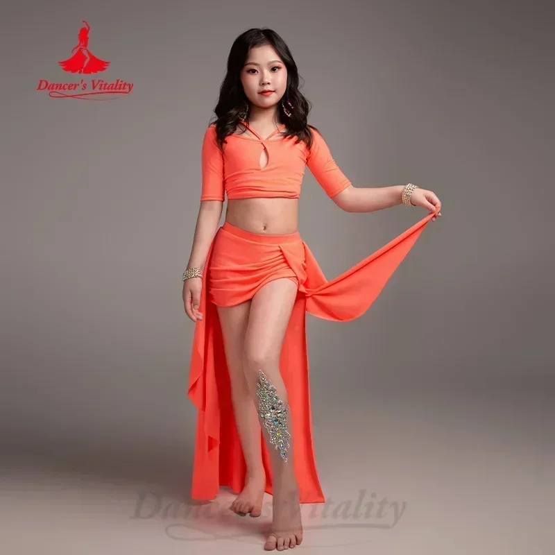 Belly Dance Costume Set Children's Elegant and Comfortable Practice Clothes Girls' Oriental Dance Professional Training Clothes