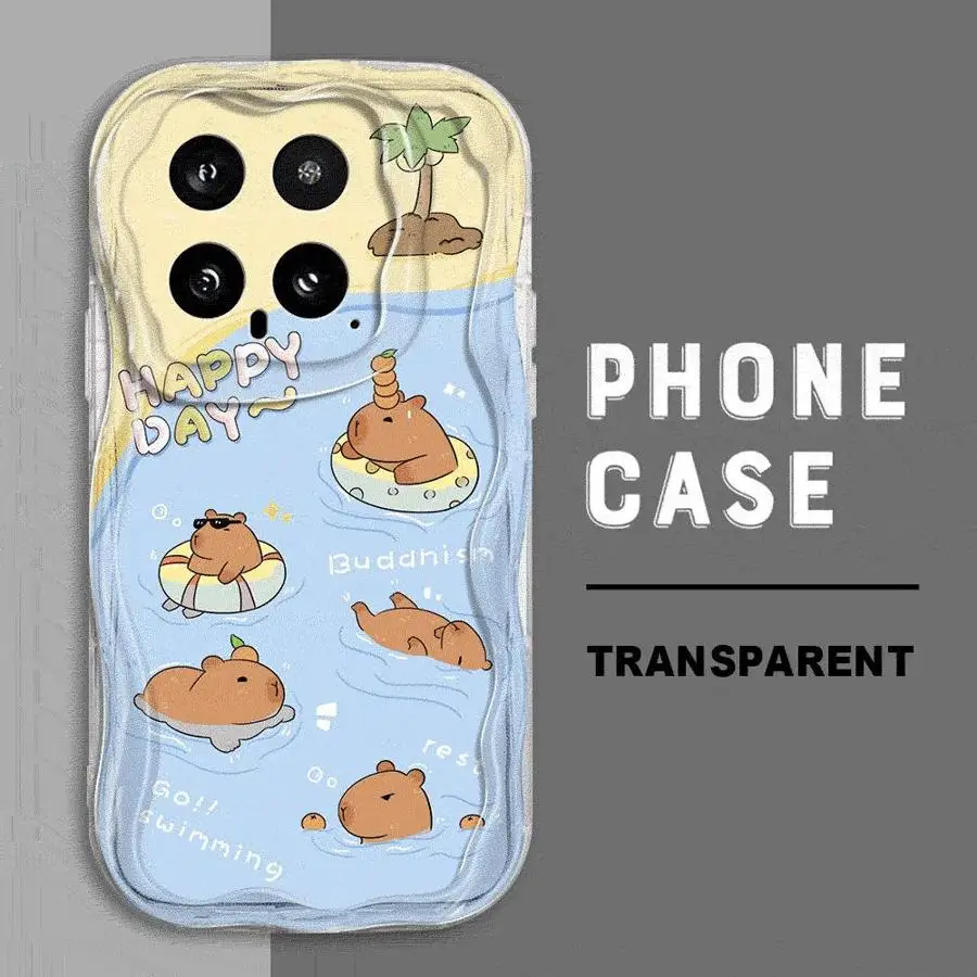 Take A Bath Capybara Phone Case for Xiaomi Mi 11 12 Lite 5G 12T Pro X3 Pro X5 Funda Cover