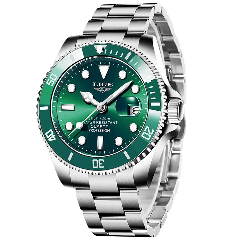 2023 Topmerk Luxe Mode Duiker Horloge Heren 30ATM Waterdichte Date Klok Sport Horloges Mens Quartz Polshorloge Relogio Masculino - afbeelding 2