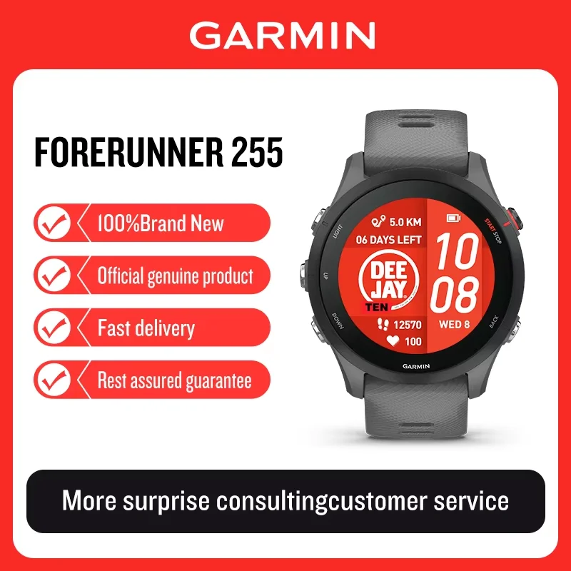 Garmin Forerunner 255 Reloj inteligente profesional para correr, montar, nadar, triatlón, maratón, entrenamiento de atletismo