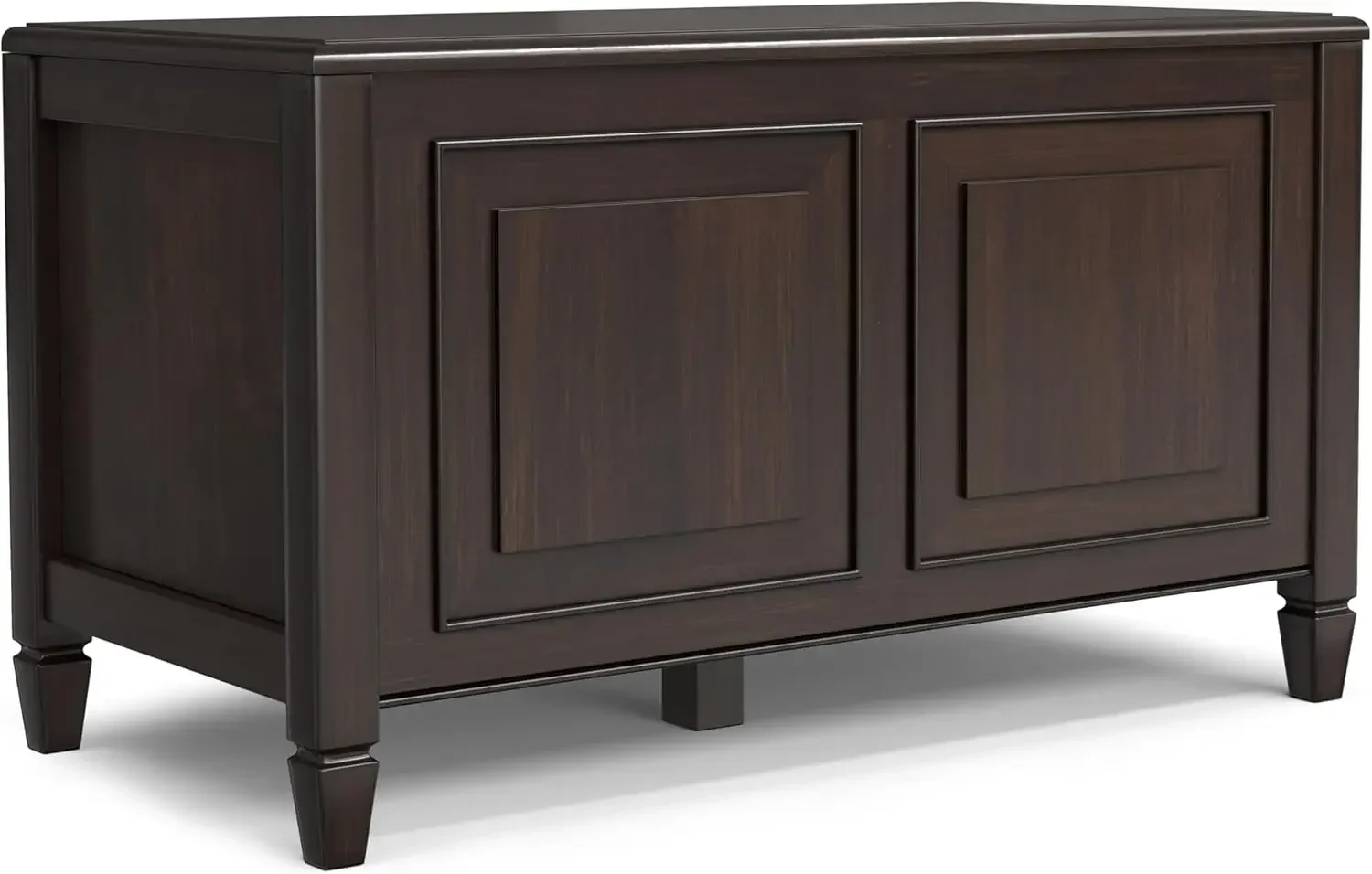 Connaught SOLID WOOD Wide Traditional Small Storage Bench Trunk for The Living, Entryway and Family Room