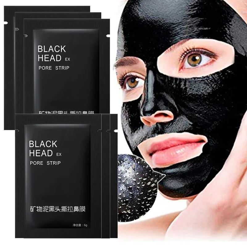 10pc Blackhead Removal Mask Oil-Control Shrink Pores Acne Treatment Nose Cleansing Facial Skin Care Black Head Peel Off Mask Gel