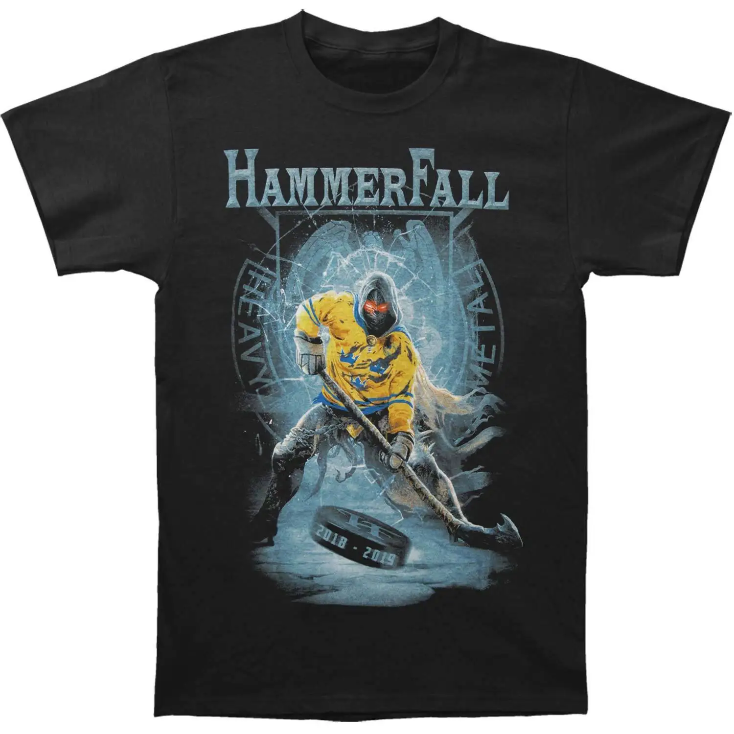 Men'S Hammerfall Hector Hockey T Shirt Small Black