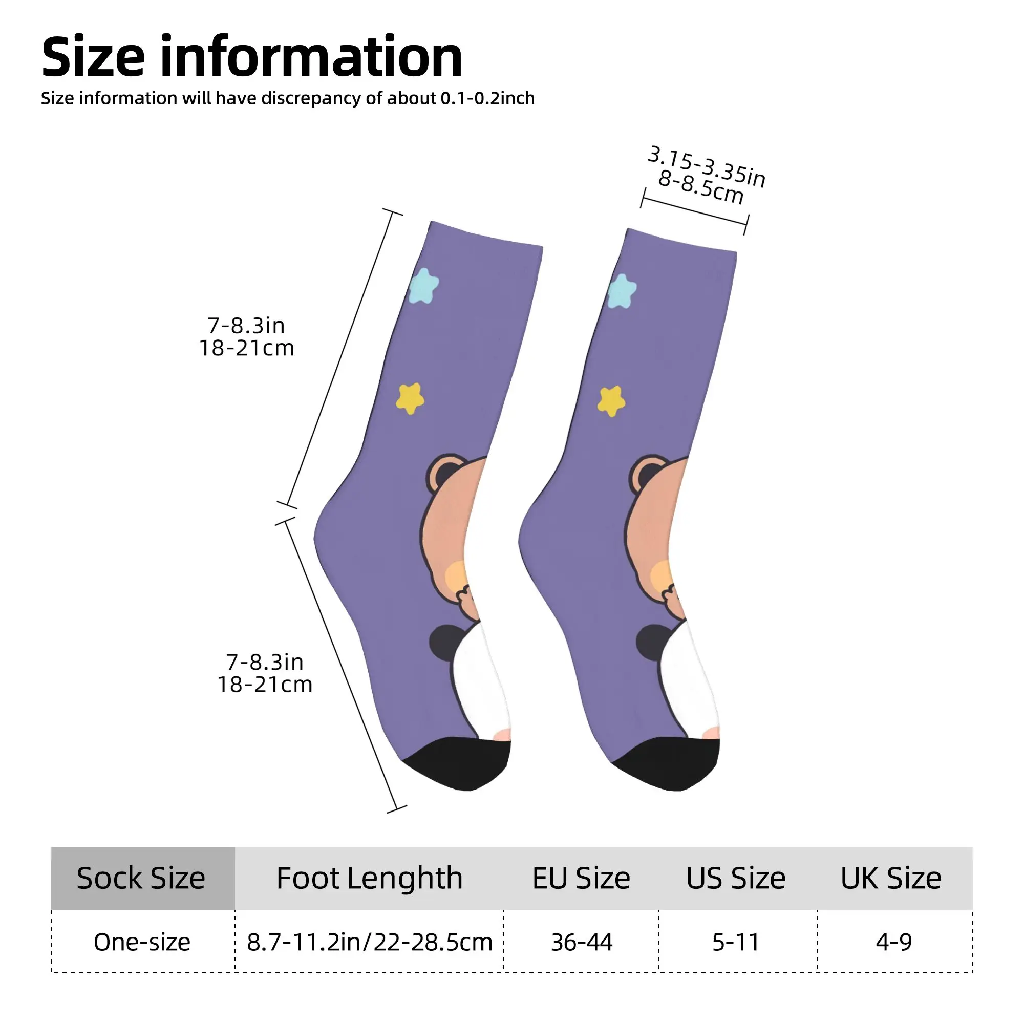 Unisex Men Socks BuBu and Dudu  Stockings Winter Novelty High Quality Socks Pattern Outdoor Sports Anti Bacterial Socks