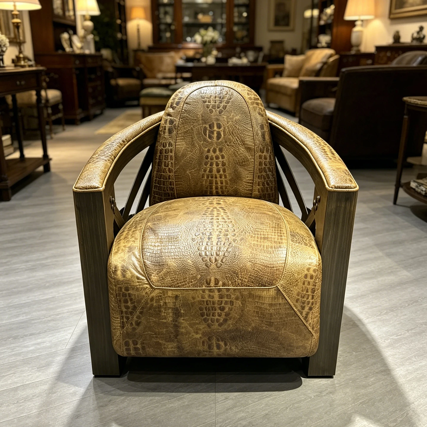 American Industrial Style Creative Armchair Oil Wax Real Leather SofaChairRetroAviationRivetsAtticMachinist Living RoomFurniture