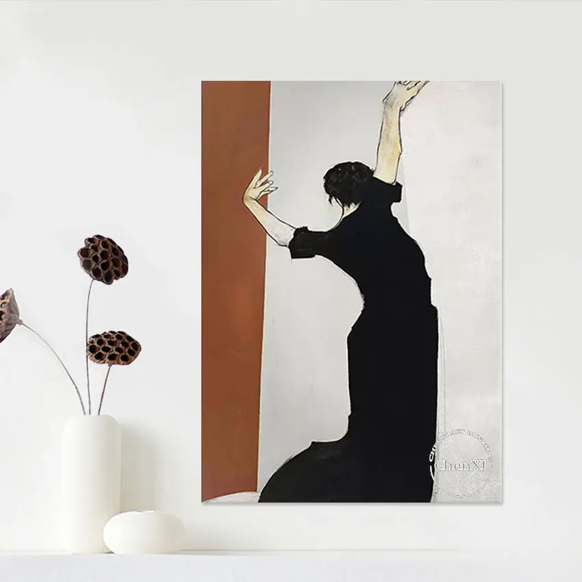 

Luxury Hotel Decor Modern Murals Artwork Sexy Lady Dancing Canvas Oil Painting Picture Large Handmade Wall Art Showpieces