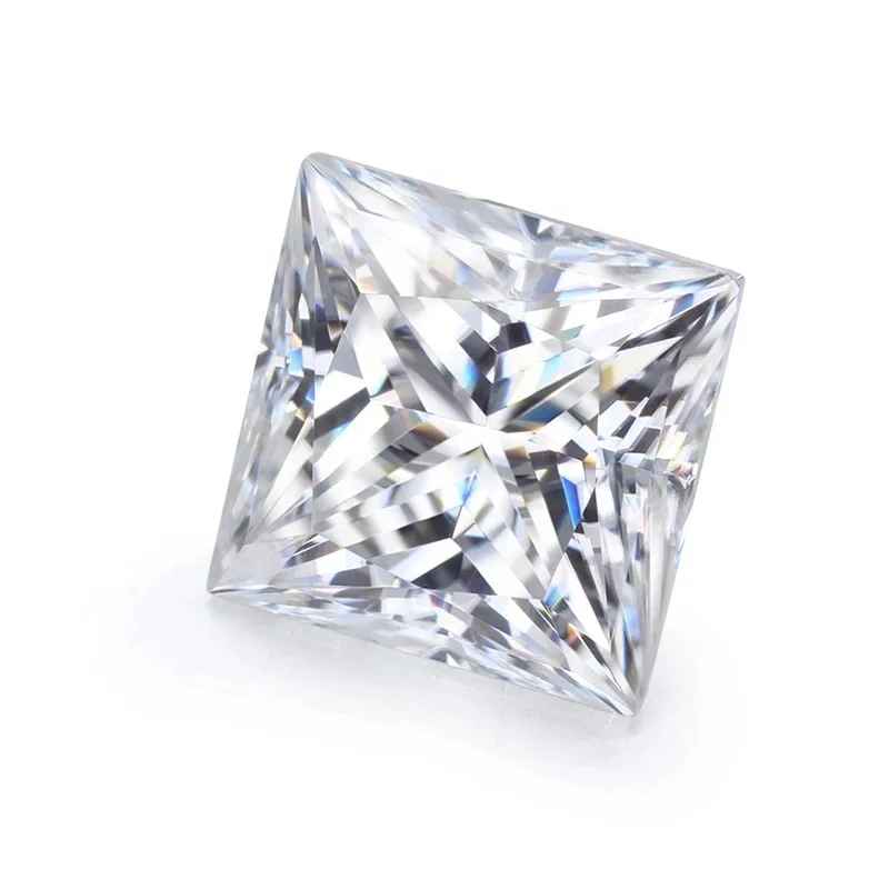 Wholesale Loose Moissanite Stones 5CT Princess Cut Gemstone Beads GRA Certificate Diamond Tester Approved High Clarity Jewelry