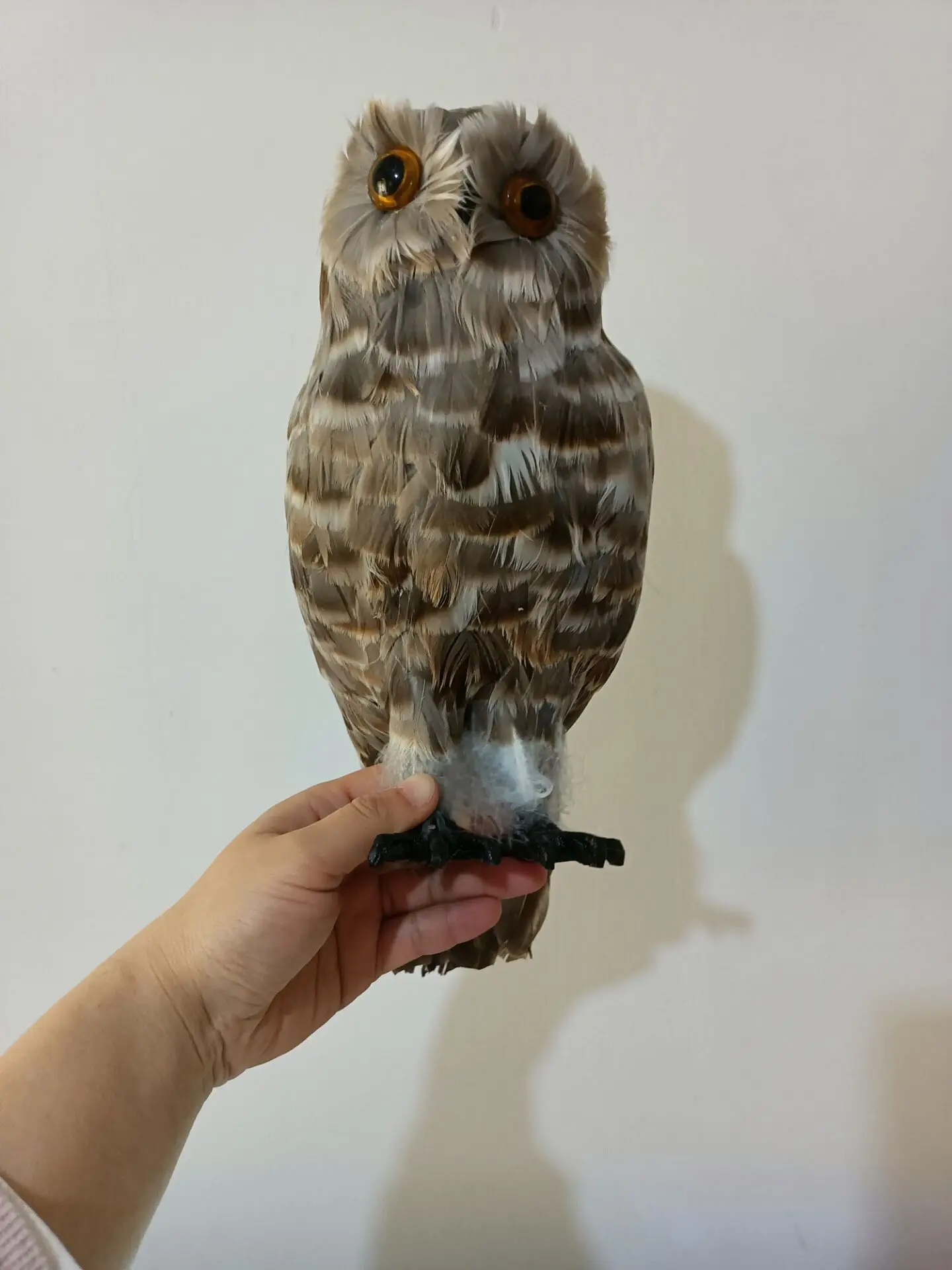 

big simulation foam&feather gray owl model home decoration gift about 32cm d0521