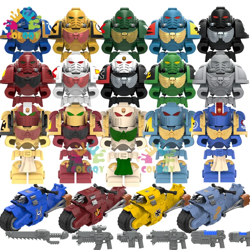 

New Kids Toys Building Blocks Commander Soldiers Mini Action Figures Iron Armor Motorcycle Toys For Kids Christmas Gifts