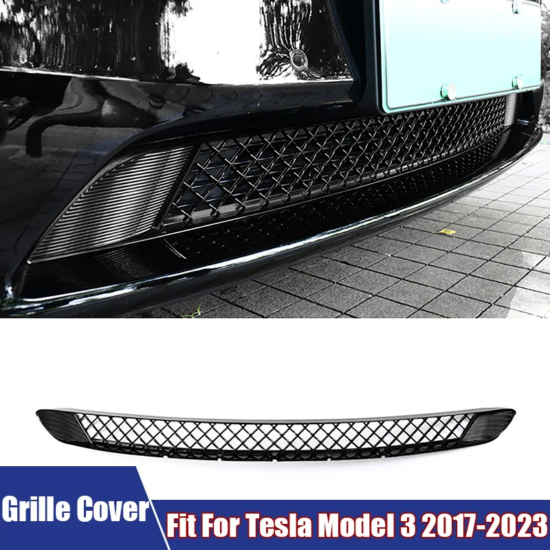 For Tesla Model 3 2017-2023 Bumper Lower Grille Air Inlet Protective Cover Car Modified Accessories Insect Prevention Net Vent