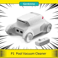 Genkinno P1 Cordless Robotic Pool Vacuum Cleaner, 100W Motor 9000mAh Battery Smart Navigation, 2.4L Water Tank, Remote Control