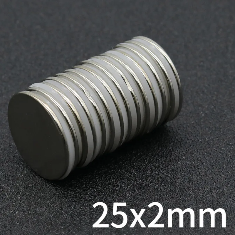 5/10/15Pcs Round Magnet 25x2mm Neodymium Magnet N35 Permanent NdFeB Super Strong Powerful Magnets for Search Create DIY imans